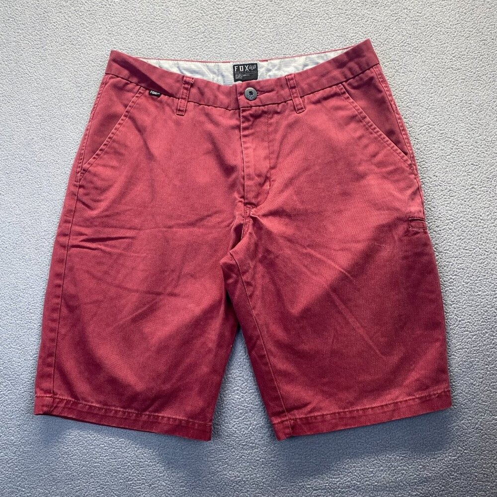 Fox Racing  Red Chino Shorts‎ Mens Size 31 Causal Cotton Outdoors,Hiking